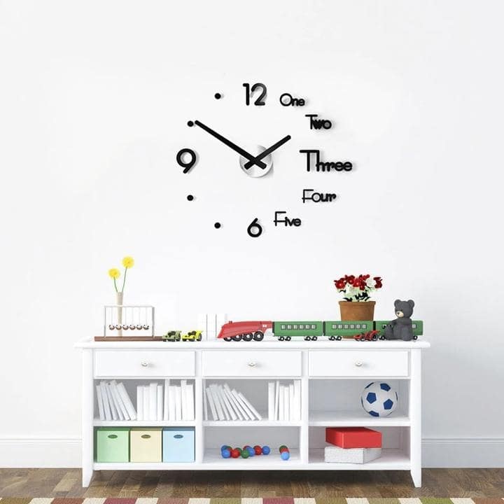 3D Stickers Wall Clock - Crazzy Club