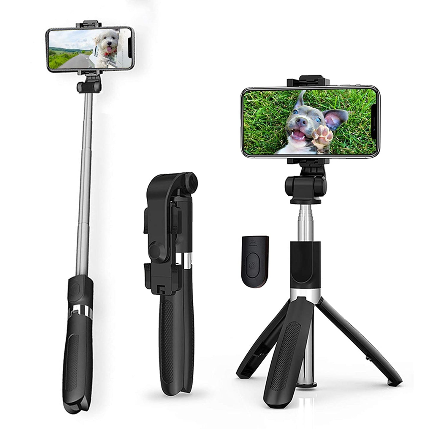 RealTech™ 3-in-1 Bluetooth Selfie Stick Tripod with Wireless Remote - Crazzy Club