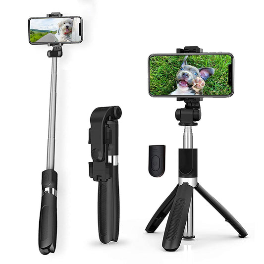 RealTech™ 3-in-1 Bluetooth Selfie Stick Tripod with Wireless Remote - Crazzy Club