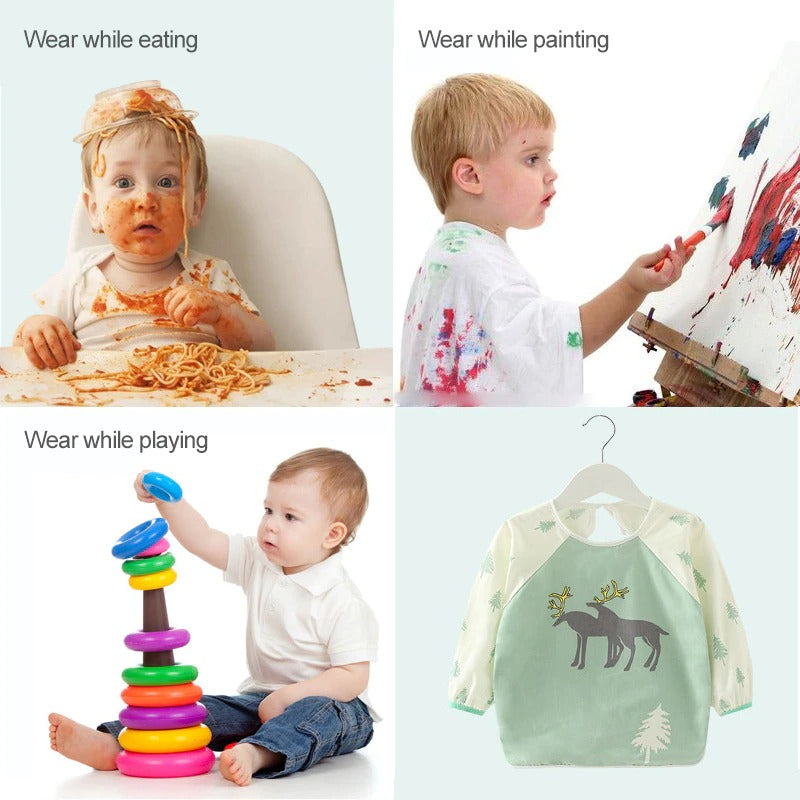 Bunnybottom™ Full Sleeves Feeding Bib for Babies (Assorted) - Urban indies